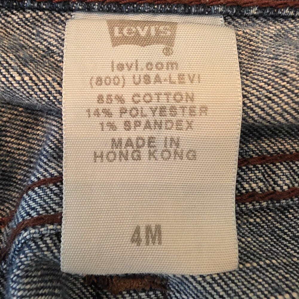 Levis Women's 515 Bootcut Distressed Denim Blue Jeans, Size 4M - Picture 9 of 9